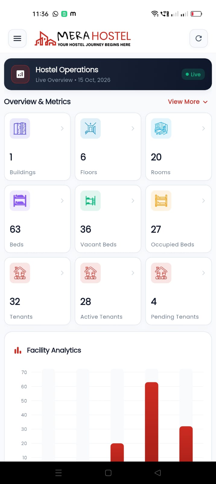MeraHostel Admin App